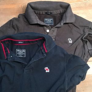 Abercrombie muscle blue and  brown polos